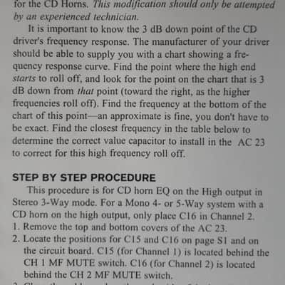 Operator's Manual for Rane AC 23 Active Crossover image 4