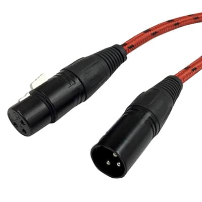 20 Foot 20' Female to Male XLR Microphone Mic Speaker Audio Cable Red 8 Pack image 4