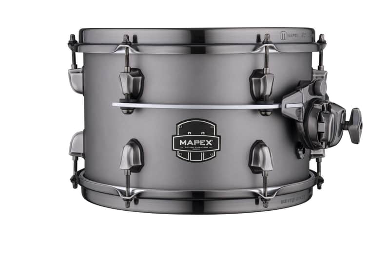 Mapex *Pre-Order* Saturn Evolution 8x7" Gun Metal Grey Lacquer w/Black Hardware Rack Tom Drum Maple-Walnut | Special Order | Authorized Dealer image 1