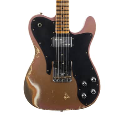 Fender Custom Shop Telecaster Custom Super Heavy Relic - Aged Firemist Gold with Aged Burgundy Mist Burst image 1