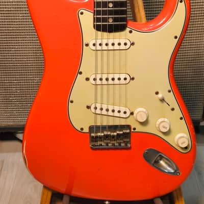 Fender Stratocaster 1964 Fiesta Red Refin Hardtail conversion 3kg image 1