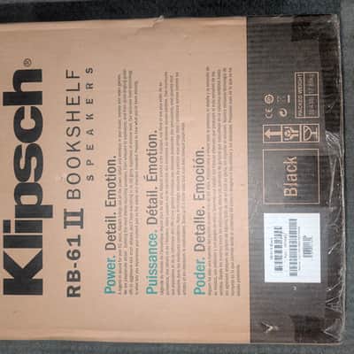 NIB Klipsch RB-61 II 2018 - Black Ash woodgrain vinyl image 3