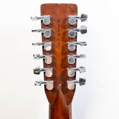 Morris B-60 12-String Dreadnought Acoustic Guitar with Case - Natural - Vintage image 8