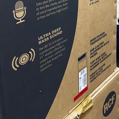 ( PAIR ) RCF HD15-A 2-Way 1400-Watt 15" Active Loudspeaker 2020 black ( Open Box ) image 3