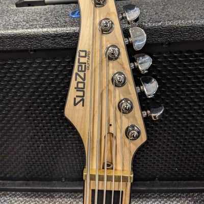 SubZero Rogue VI 30"-scale Baritone / Bass VI - Tuned E-E @ Bass Octave - Seymour Duncan P-Rails Pickups with Custom Switching, Locking Tuners & Brass Nut image 3