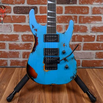 Jackson USA Custom Shop SL 2H FR Soloist Robin Egg Blue over 3-Tone Sunburst Nitro Tour Relic 2026 w/OHSC image 1