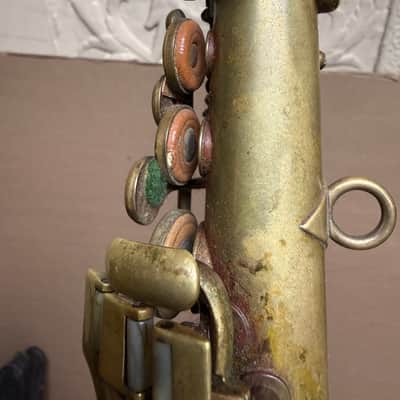 Vintage 1914 Conn Elkhart Soprano Saxophone w/ Case - Fair Condition image 7