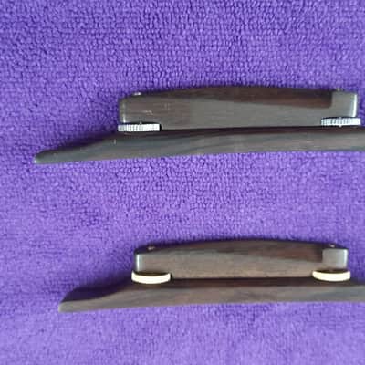 Archtop Guitar Bridge Plain in Rosewood -1 pc image 1