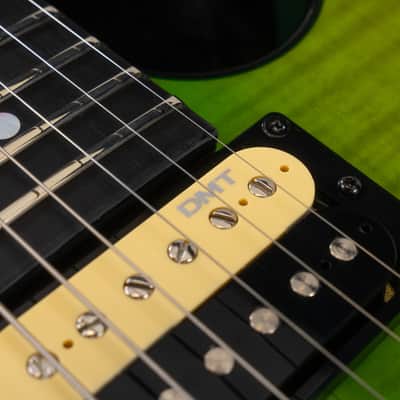 Dean Custom Shop USA ML Flame Top Floyd Firehouse Guitars Exclusive Electric Guitar, Ebony Fingerboard, Trans Slime Fade image 9