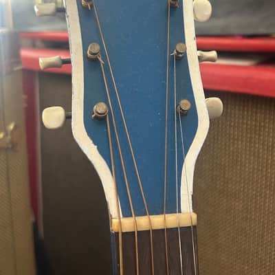 Vintage Silvertone Colorama Archtop Acoustic 1950’s Kentucky Blue RARE John Prine image 4