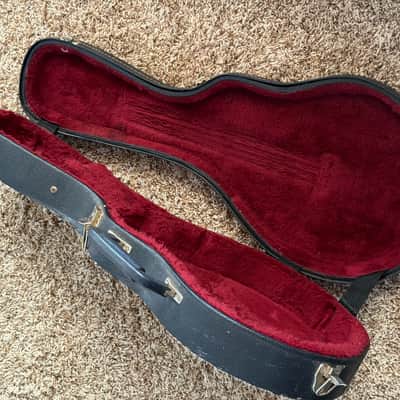 Gibson? Model F style Hard Shell Mando Case 70’s-80’s - Black/Purple image 1