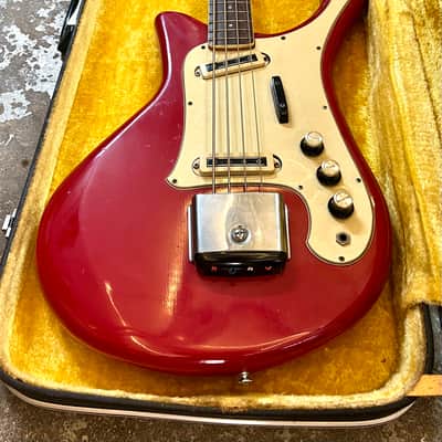 Yamaha Flying Samurai Bass SB-7A c 1967 - Dakota red Original vintage MIJ Japan sb-5a image 3
