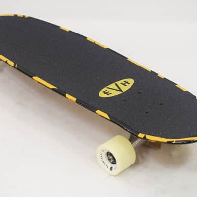 EVH Black With Yellow Stripes Skateboard Made in the USA by Aluminati Boards image 6