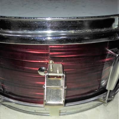Toledo 6 lug snare 14" x 5 1/2 " 1960's Burnished Red Strata? image 3