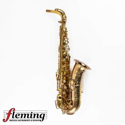 Vintage 1920 King "The King" Alto Saxophone - Brushed Gold Plate image 1