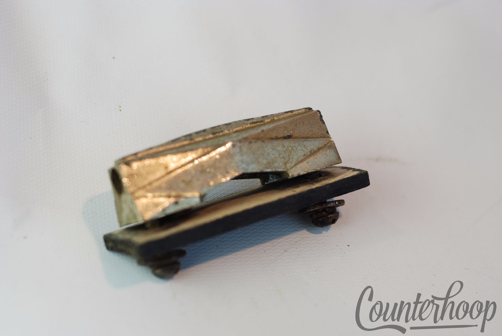 Gretsch Bass/Floor Tom Drum Broadkaster Rocket Lug Brass Inserts Vintage Nickel — main photograph