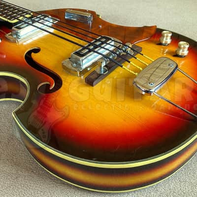 TEISCO FB-2 1968 w/HSC SCROLL HEAD VIOLIN BASS VINTAGE MIJ *RARE* image 6