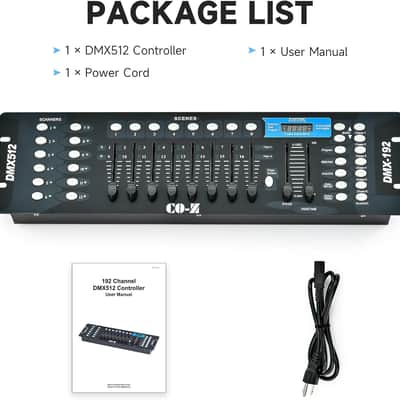 192 DMX 512 Stage DJ Light Controller Lighting Mixer Board Console for Light Shows, Party Disco Pub Night Club DJs KTV Bars and Moving Heads image 3