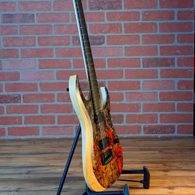 Schecter USA Custom Shop Sunset Extreme 7-string Electric Guitar - Natural Satin Stabilized Burl Top image 12