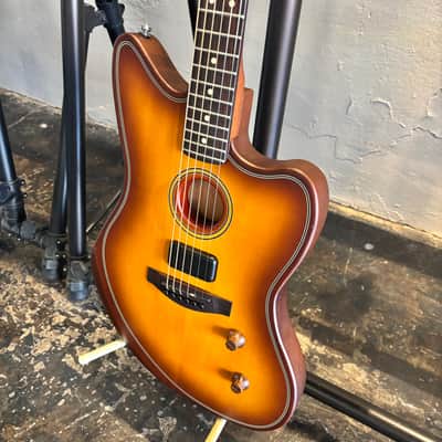 Fender Acoustasonic Standard Jazzmaster - Honey Burst - Sounds Great! image 4