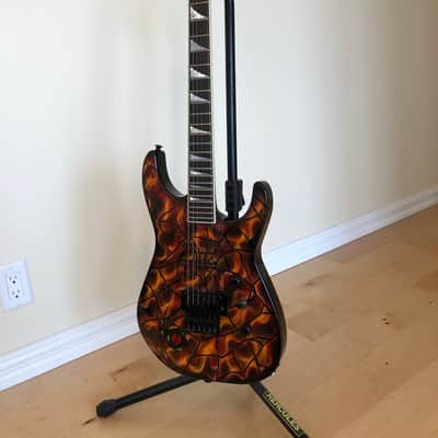 Jackson Custom Shop SL2 ML Spider & Brimstone Orange WO 9157 2016 image 6