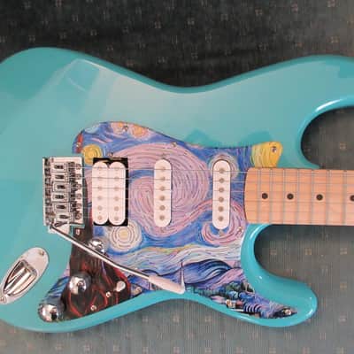 ~Cashified~ Kramer Strat-Style Blue - Van Gogh - Rock 'n' Roller image 1