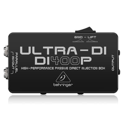 Behringer ULTRA-DI DI400P High-Performance Passive Direct Injection Box, Bundle with 2x Platinum Pro 6' TRS Interconnect Cable, 6' Microphone Cable image 2