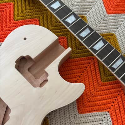 Solid Body Guitar Kit - Maple Cap Mahogany Body and Neck! - image 7