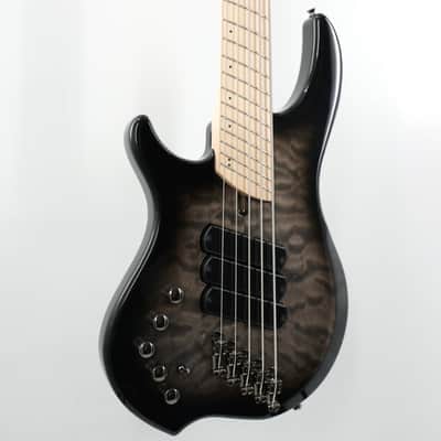 Dingwall Left-Handed Combustion 3X 5-String Multi-Scale Bass - 3-Pickup Quilt Top 2-Tone Blackburst w/Maple Fretboard image 2