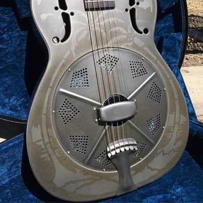 National Reso-Phonic Weathered Steel Style O 14 Fret 2022 Weathered Steel - IN STOCK NOW! image 13