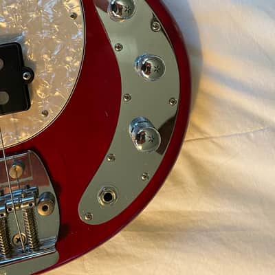 1988 Erine Ball Music Man Stingray Bass 1988 - Translucent Red - 4-Bolt, 2-Band EQ (with Extras!) image 9