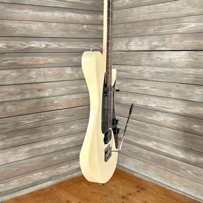 Aria  Pro II Jet B Tone Electric Baritone Guitar  - See-Through Vintage White (4702-SR) image 2