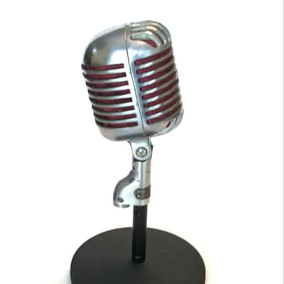 Rare Vintage 1940’s Shure Model 55CV "Fat Boy” Unidyne Microphone with Stand - “Elvis Mic”. image 3