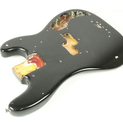 1966 Fender Precision Bass Body Black Re-Fin 1960's Vintage PBass image 3