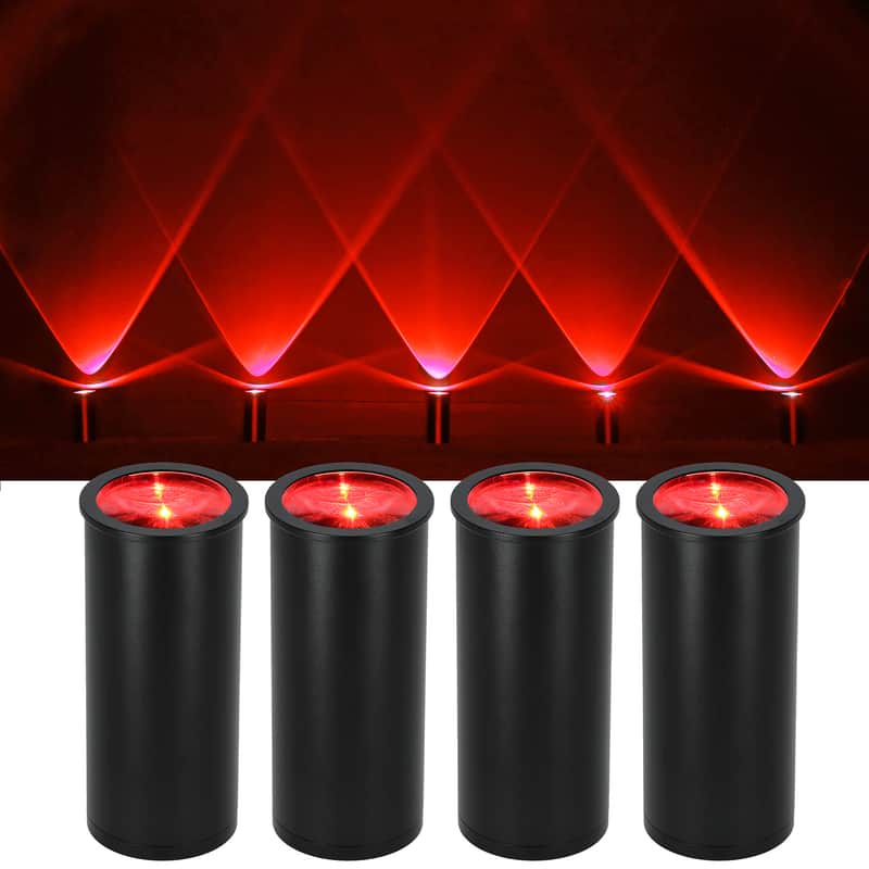 Rockville 4 PACK MINI HALO BLACK DJ Wash Lights+Bag, Wireless DMX/Rechargeable image 1