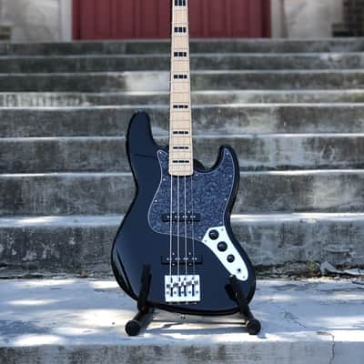 2025 Fender MIM Geddy Lee Jazz Bass Gloss Black image 1