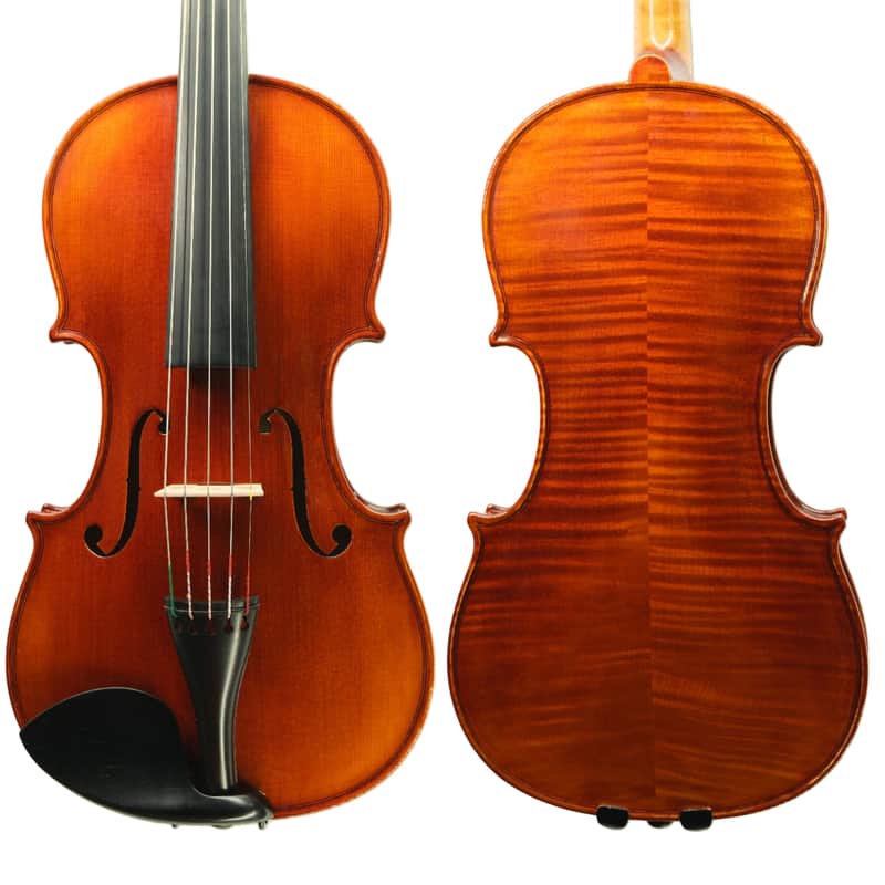 5 String Strad Handmade 4/4 Violin Outfit Italian Spruce European Flamed Maple image 1