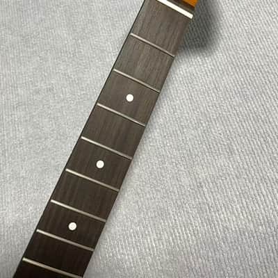 1 Large headstock 24 inch 21 frets Roasted Maple guitar neck 24inch hole 10mm Satin for JAGUAR body Rosewood fingerboard image 2