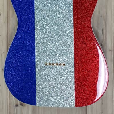 Fender Buck Owens Telecaster®, Maple Fingerboard, Red, Silver and Blue Sparkle image 2