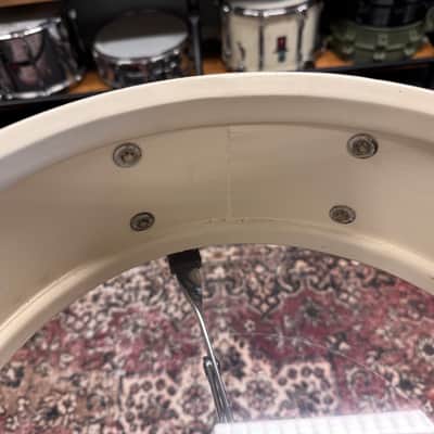 Ludwig No. 908 Jazz Festival 5x14" 8-Lug Snare Transition Badge (1958 - 1960) - Silver Sparkle (VIDEO) image 14