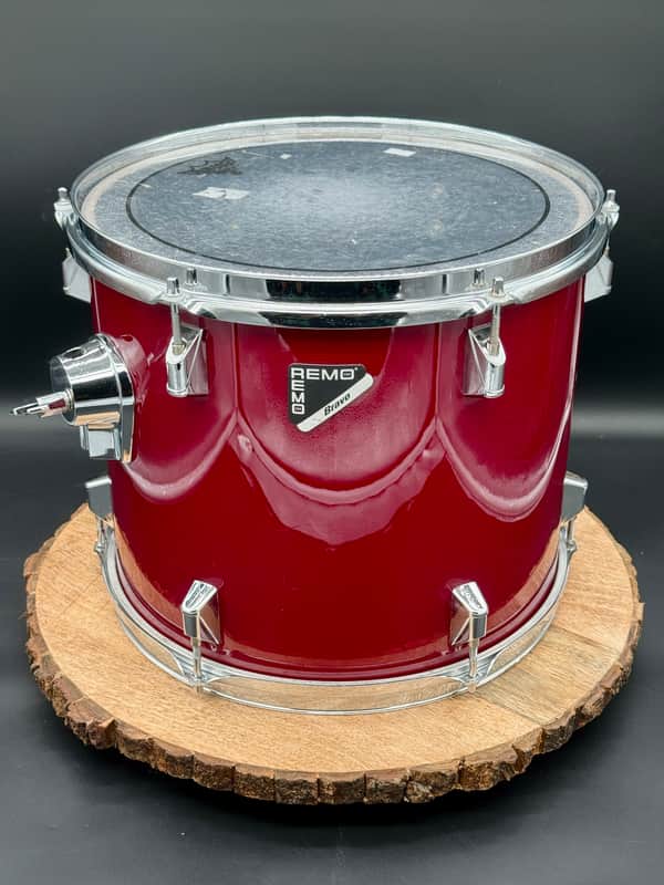 Remo Bravo 13x11" Floor Tom Acousticon R - 1990s - Deep Red Quadura image 1