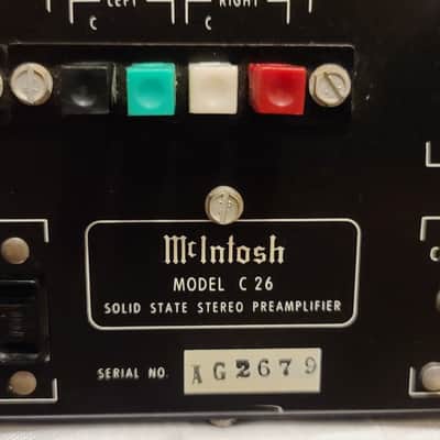 McIntosh C26 Solid State Stereo Preamplifier 1974 Black/Walnut image 11