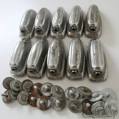 *Slingerland 10x Sound King Bass Drum Lugs Chrome USA Set Parts Vintage 60s-70s* image 1