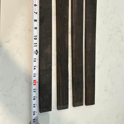 Gaboon Ebony cut by Rickenbacker Fretboard Blank 1965 - Black / figured image 4