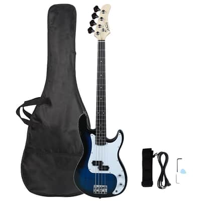 Glarry GP Blue 4 String Electric Bass Guitar image 20