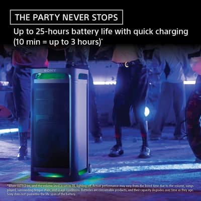 Sony ULT Tower 9 Bluetooth Karaoke Party Speaker w/Carrying Handle and Wheels image 10