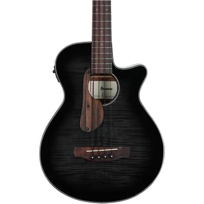 Ibanez AEGB25E Acoustic-Electric Bass, Transparent Black Burst Hi Gloss image 1