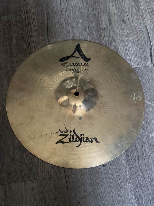 Zildjian 14" A Custom Hi-Hat Cymbal (Bottom) 1991 - Present - Brilliant image 1