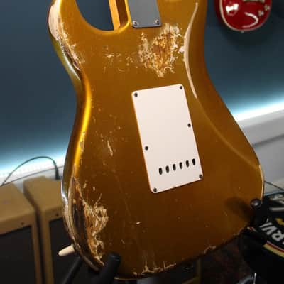 Fender Custom Shop ’55 Stratocaster Kyle McMillin Masterbuilt 2020 - Frost Gold Relic image 14