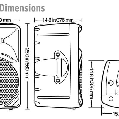 Mackie SRM450v1 300/100-Watt 2-Way Portable Powered Loudspeakers (Pair) 2002 - Present - Black image 9